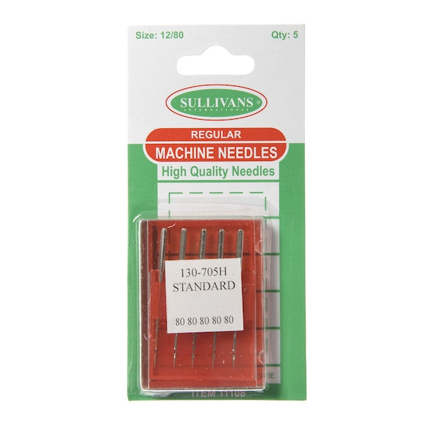 Sullivans Machine Needles, Regular- 12/80