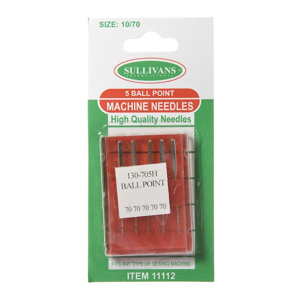 Sullivans Machine Needles, Ball Point- 10/70