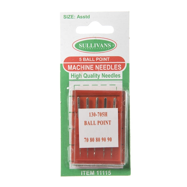 Sullivans Machine Needles, Ball Point- Assorted Sizes