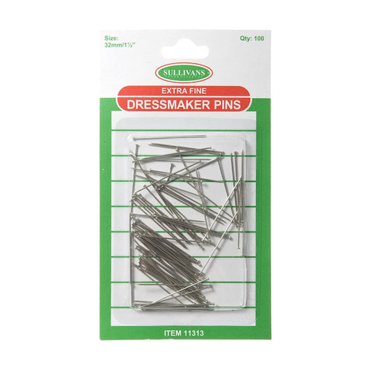 Extra Fine Dressmaker Pins- 100pk