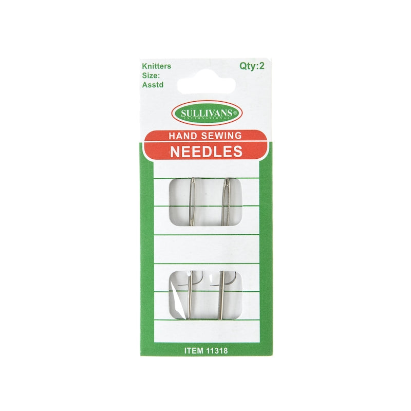 Hand Sewing Needles, Knitters Assorted- 2pk