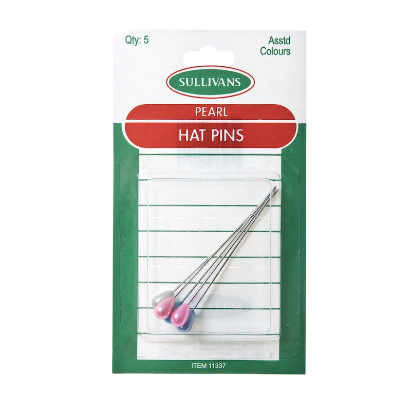 Sullivans Pearl Hat Pins, Assorted- 5pk