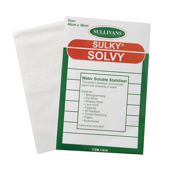 Sulky Solvy Water Soluable Stabiliser – Lincraft