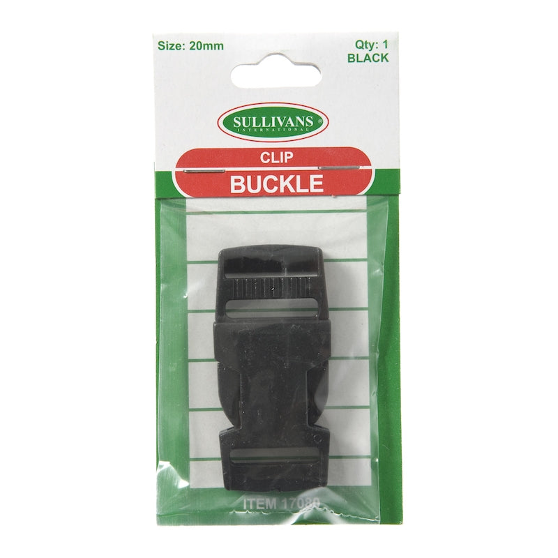 Sullivans Clip Buckle, Black- 20mm