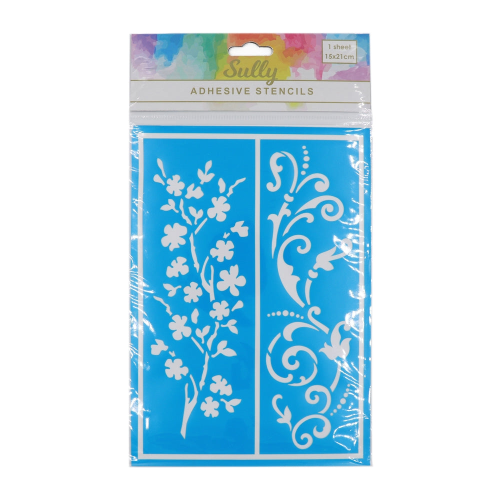 Sullivans Adhesive Stencils, Cherry Blossom- 15x21cm – Lincraft