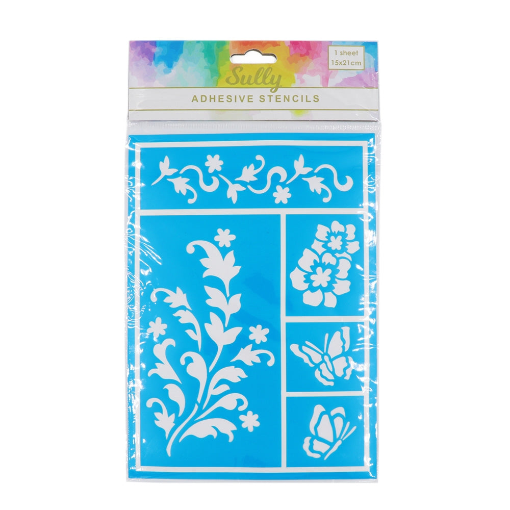 Sullivans Adhesive Stencils, Butterfly- 15x21cm