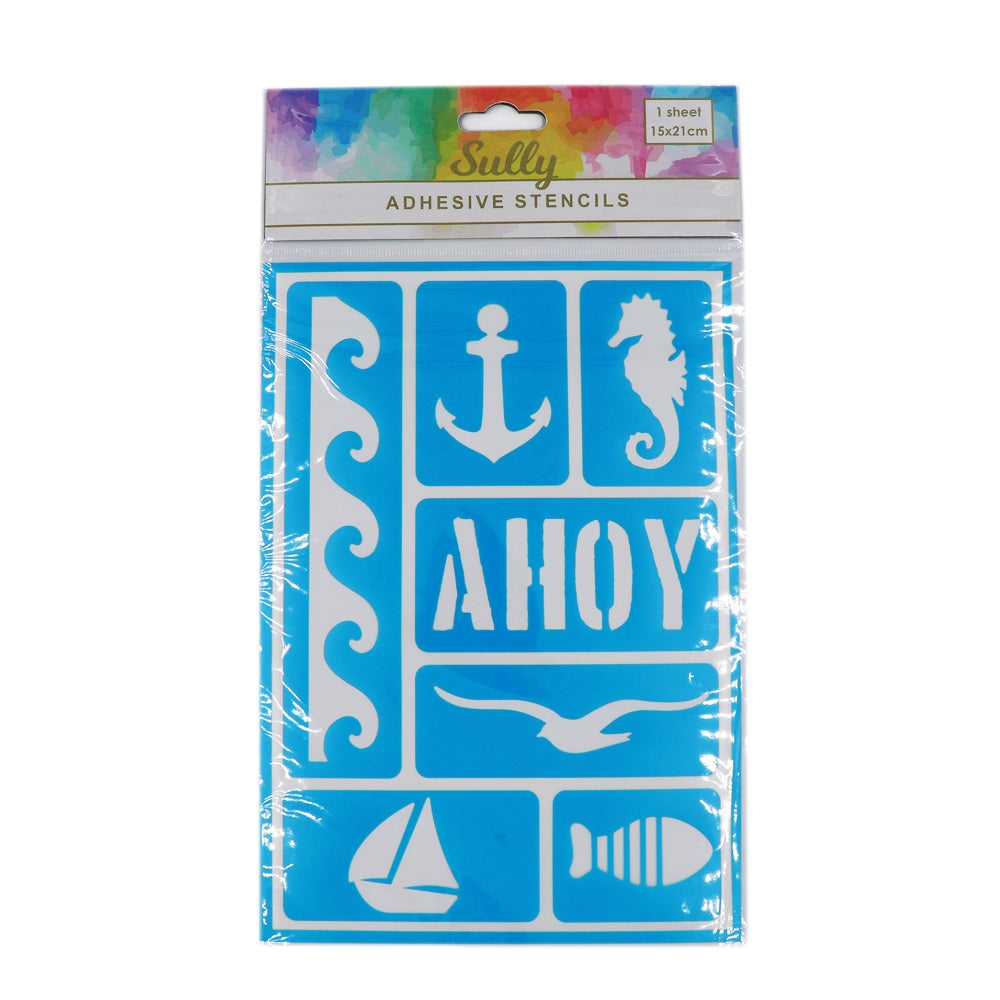 Sullivans Adhesive Stencils, Ahoy- 15x21cm