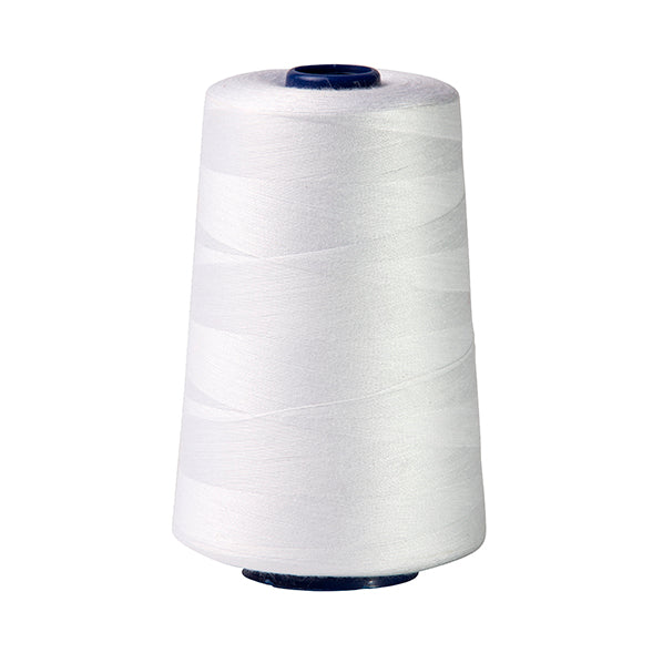 Polyester Overlocking Thread, White- 5000m