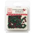 Sullivans Embellishments Eyelets, Round Red/Green