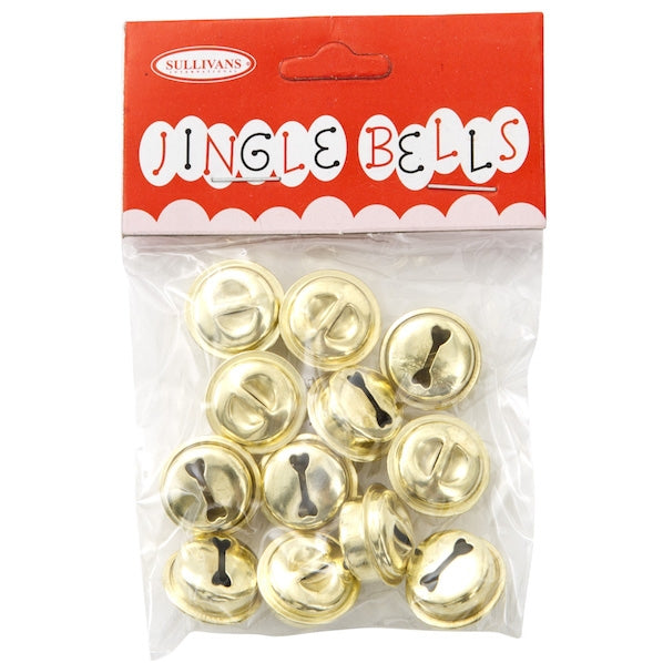 Sullivans Jingle Bells, Gold 18mm- 12pc