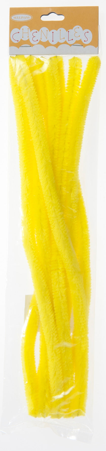 Sullivans Chenilles 8pk, Yellow- 12mm