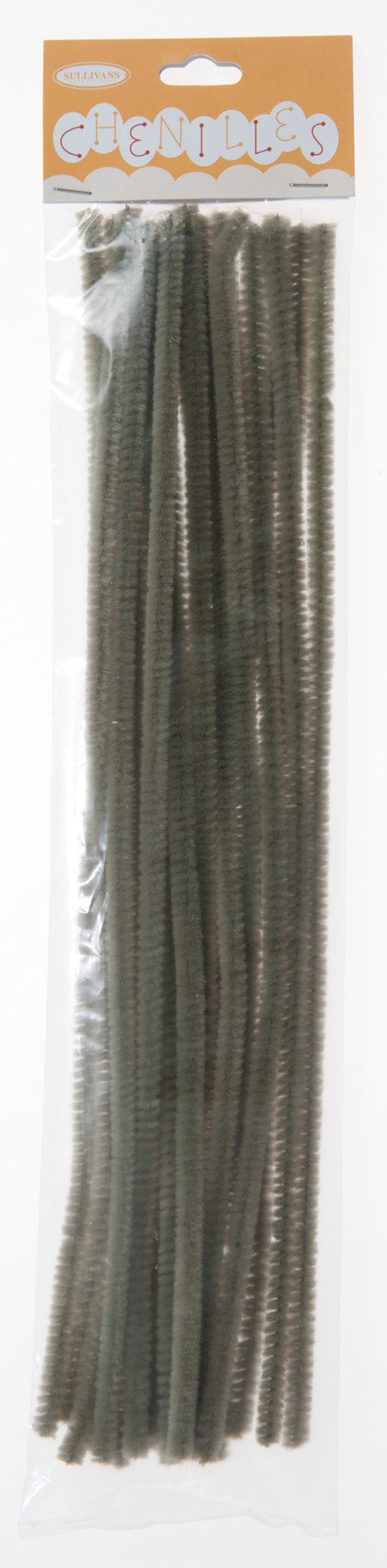 Sullivans Chenilles 18pk, Grey- 6mm