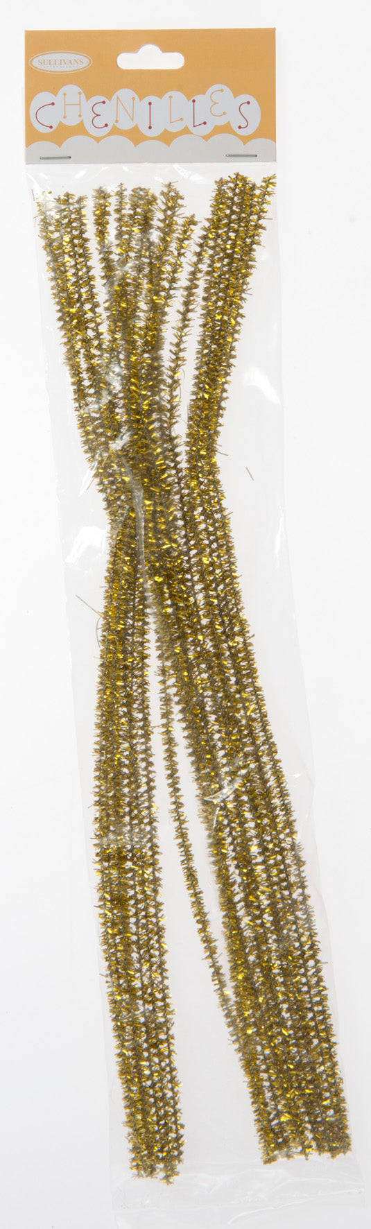 Sullivans Chenilles 20pk, Glitter Gold- 3mm