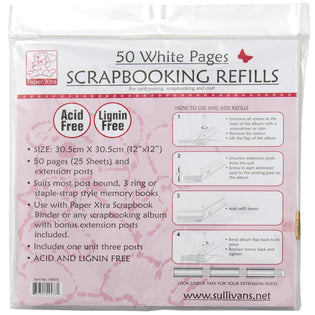 12 x 12 White Scrapbook Refill Pages by Recollections 60 Sheets | Michaels