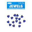 Crafty Bitz Jewels, Heart Royal Blue- 15pc