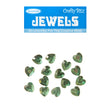 Crafty Bitz Jewels, Heart Emerald- 15pc