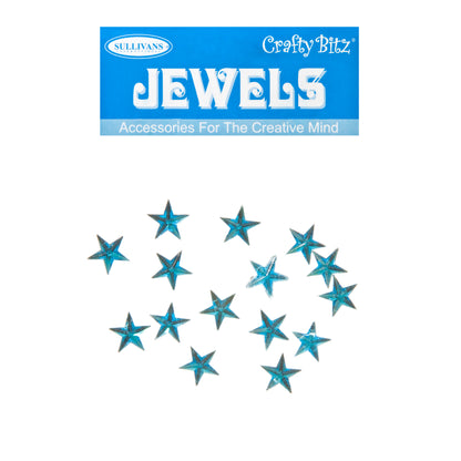 Crafty Bitz Jewels, Star Blue- 15pc