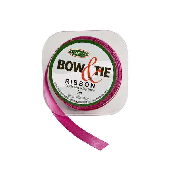 Satin Ribbon, Fucshia- 9mm x 5m