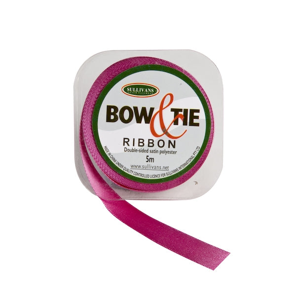 Satin Ribbon, Fucshia- 12mm x 5m