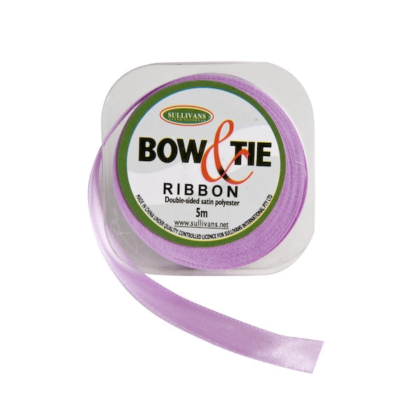 Satin Ribbon, Lilac- 12mm x 5m