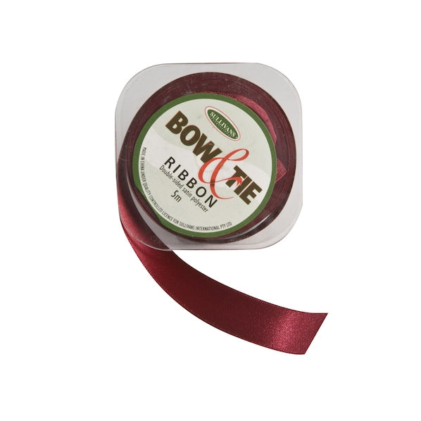 Satin Ribbon, Wine- 18mm x 5m