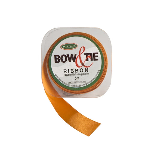 Satin Ribbon, Orange- 18mm x 5m