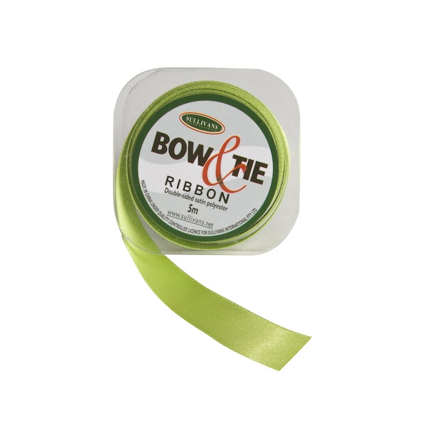 Satin Ribbon, Lime- 18mm x 5m