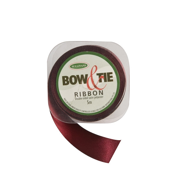 Satin Ribbon, Wine- 36mm x 5m