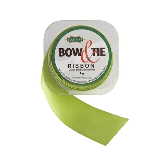 Satin Ribbon, Lime- 36mm x 5m