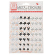 Sullivans Metal Star Stickers, Silver/Black/White