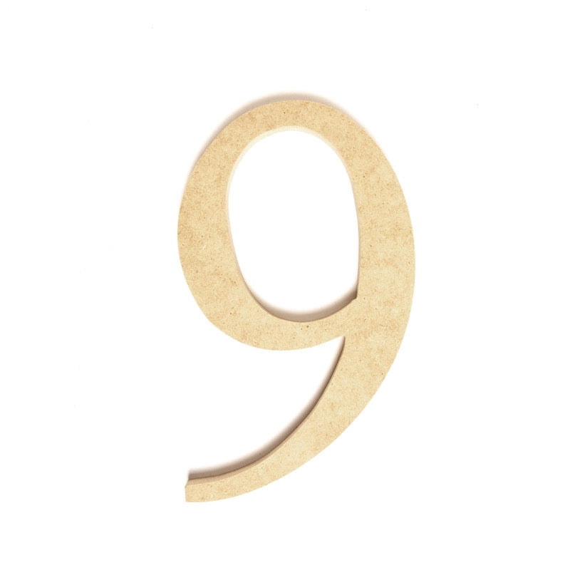 MDF Wooden Number, 9