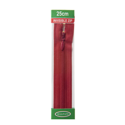 Sullivans Invisible Zip, Red