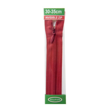 Sullivans Invisible Zip, Red