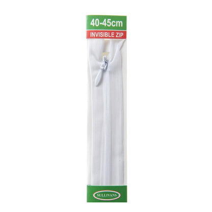 Sullivans Invisible Zip, White