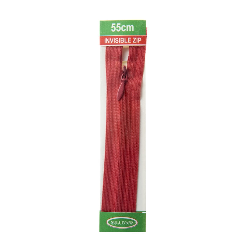 Sullivans Invisible Zip, Red