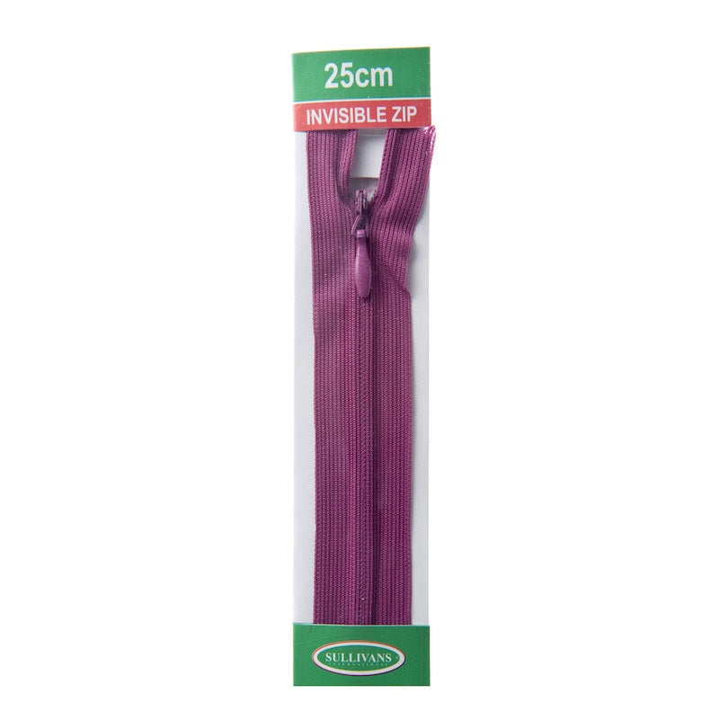 Sullivans Invisible Zip, Fuchsia