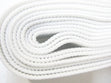 Ribbed Non-Roll Elastic, White- 12mm