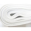 Ribbed Non-Roll Elastic, White- 25mm