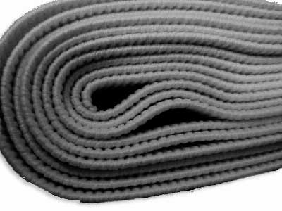 Ribbed Non-Roll Elastic, Black- 25mm