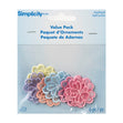Simplicity Iron On Applique Pack, Sheer Flowers- 6pc