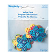 Simplicity Iron On Applique Pack, Polka Dot Flowers- 8pc