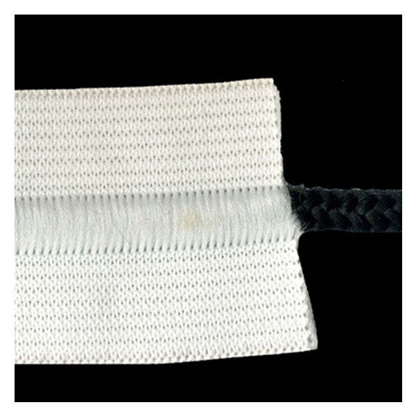 Sullivans Elastic Drawcord with Black Cord, White- 32 mm