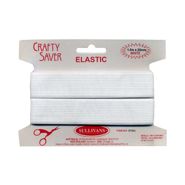 Sullivans Elastic, White- 25 mm