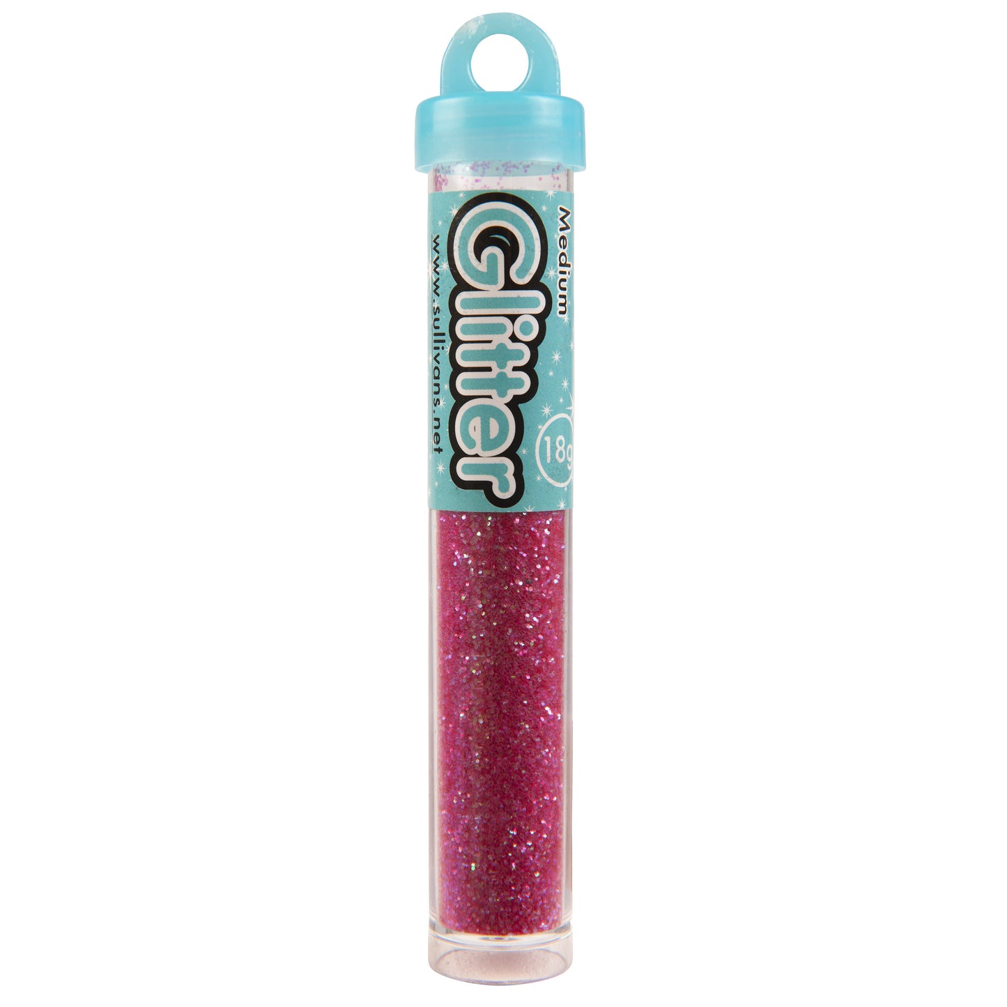 Sullivans Medium Pastel Glitter, Fuchsia- 18g