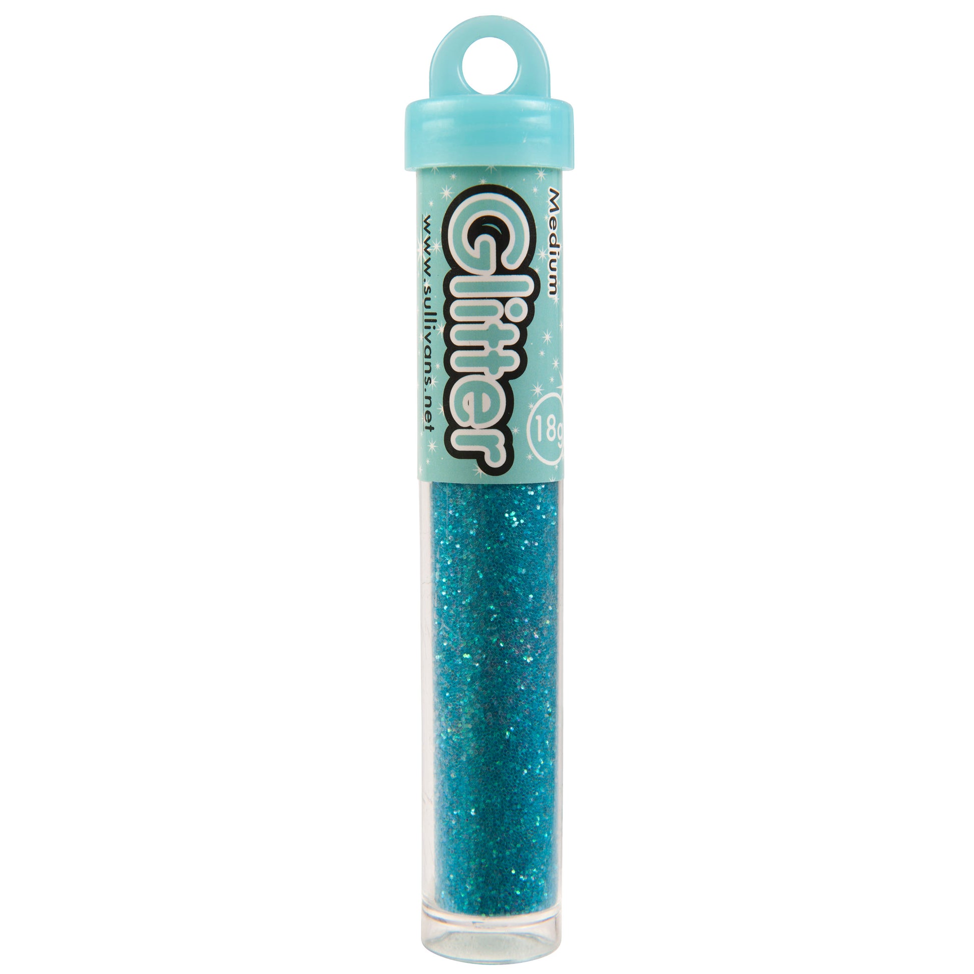 Sullivans Medium Pastel Glitter, Aqua- 18g