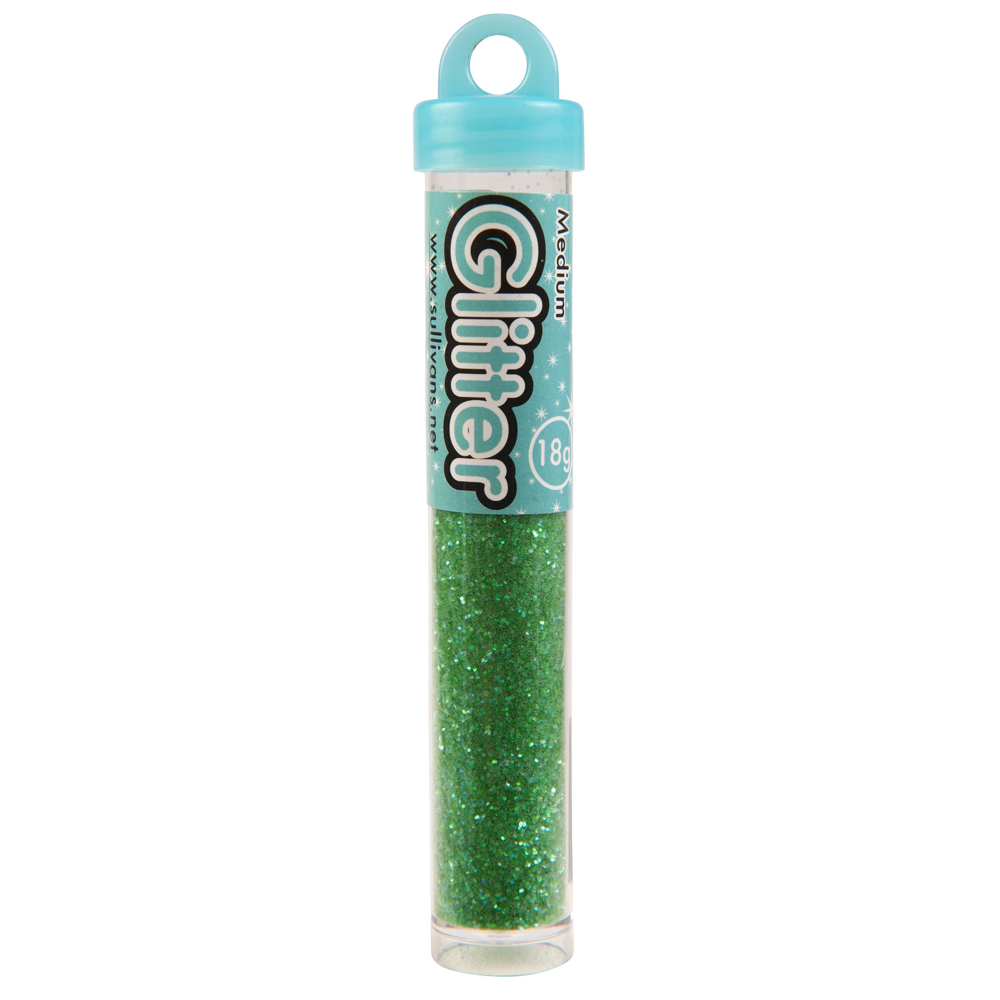 Sullivans Medium Pastel Glitter, Green- 18g