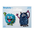 Simplicity Iron On Appliques, Monster Friends- 2pc
