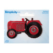 Simplicity Iron On Applique, Red Tractor