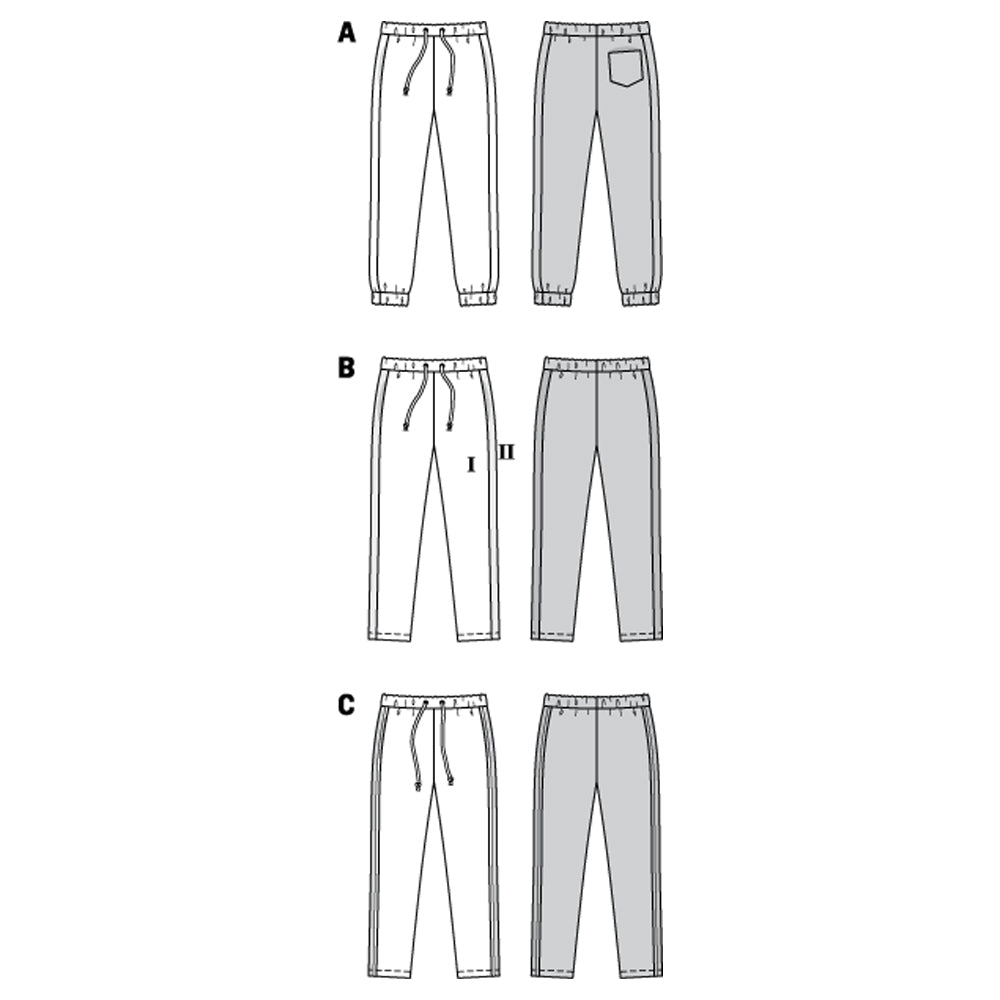 Burda Pattern X09300 Children's Jogger-Style Pants (7-14)