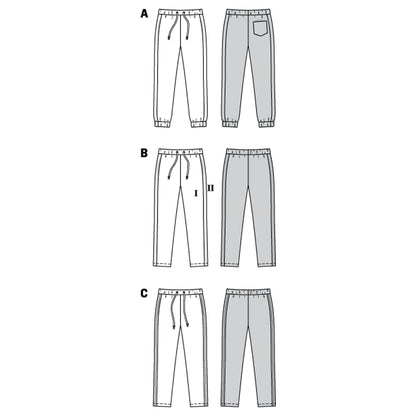 Burda Pattern X09300 Children's Jogger-Style Pants (7-14)